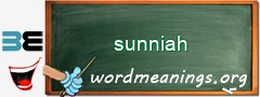 WordMeaning blackboard for sunniah